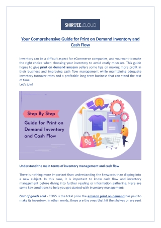 Your Comprehensive Guide for Print on Demand Inventory and Cash Flow