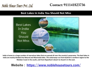 Best Lakes In India You Should Not Miss