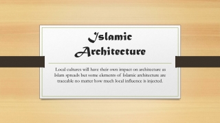 Islamic Architecture