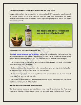 Natural Hair Care Products Online