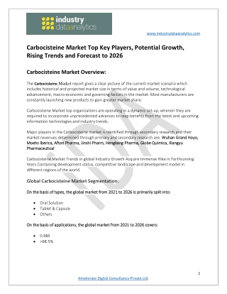 Carbocisteine Market