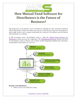 How Mutual Fund Software for Distributors is the Future of Business