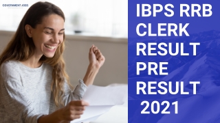 IBPS RRB CLERK RESULT PRE RESULT 2021