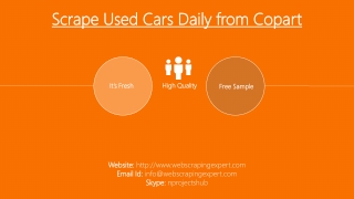 Scrape Used Cars Daily from Copart