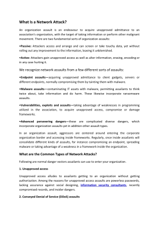What Is a Network Attack