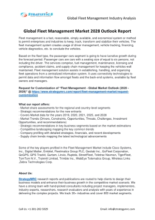 Fleet Management Market Forecasts to 2028