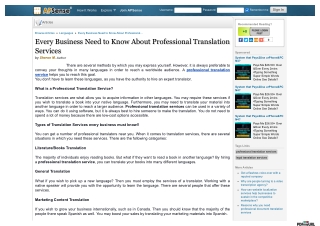 Every Business Need to Know About Professional Translation Services