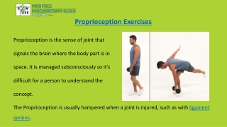 Exercises to improve Proprioception - Pain Free Physiotherapy