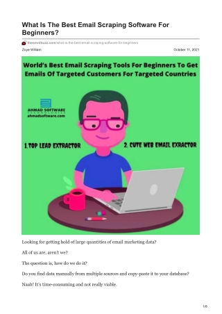 1What Is The Best Email Scraping Software For Beginners