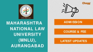 Maharashtra National Law University – [MNLU], Aurangabad