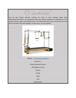 Home Pilates Equipment  Pilates Equipment Fitness