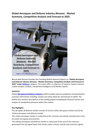 Global Aerospace and Defense Industry Almanac