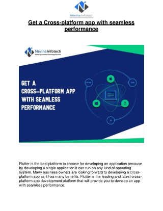 Get a Cross-platform app with seamless performance