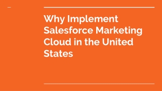 Salesforce Marketing Cloud Integration in the USA