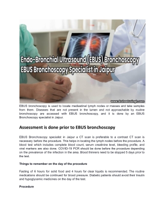 EBUS Bronchoscopy Specialist in Jaipur _ Endo-Bronchial Ultrasound (EBUS) Bronchoscopy