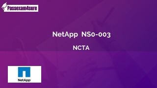 Free  NS0-003 Exam Questions -  NetApp  NS0-003 Dumps | PassExam4Sure