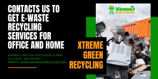Contacts us to get E-waste Recycling Services for Office and Home