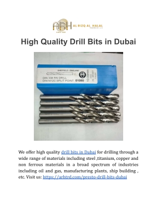 High Quality Drill Bits in Dubai