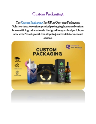 Custom Packaging
