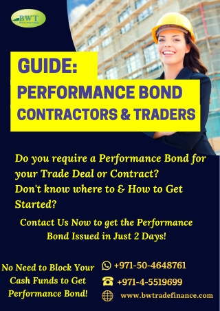 Infographics: Performance Bond – How to Get BG MT760