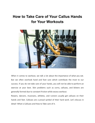 How to Take Care of Your Callus Hands for Your Workouts.docx