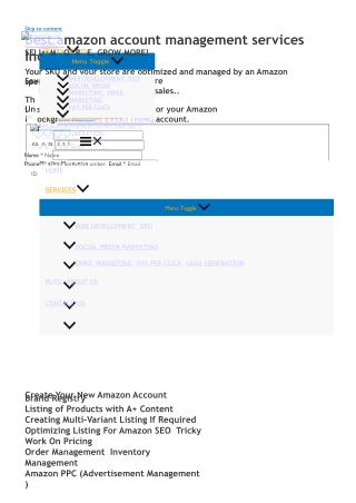 amazon seller account management services