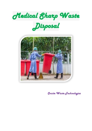 Medical Sharp Waste Disposal