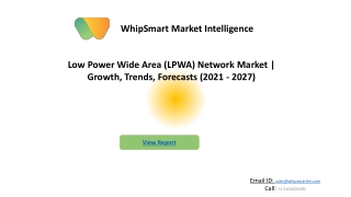 Low Power Wide Area (LPWA) Network Market Global Forecast 2027 by industry trend