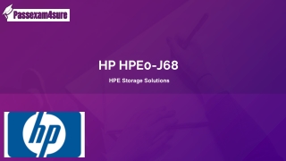 PassExam4Sure | Updated HPE0-J68 Dumps PDF Verified by HP