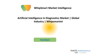 Global Artificial Intelligence in Diagnostics Market  Industry | Whipsmartmi