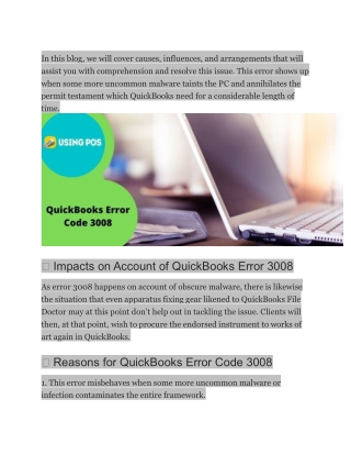 How to Fix QuickBooks Error 3008