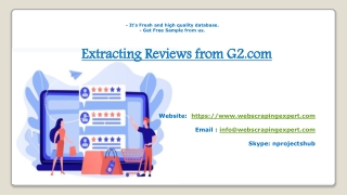 Extracting Reviews from G2.com