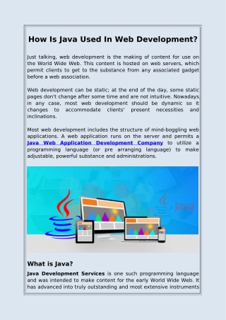 How Is Java Used In Web Development?