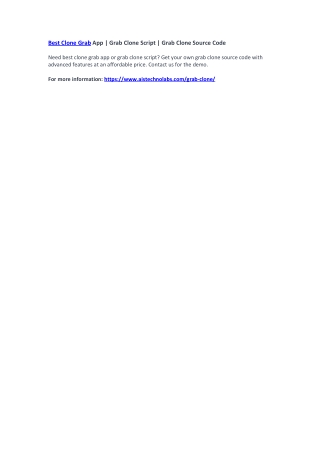 Best Clone Grab App | Grab Clone Script | Grab Clone Source Code