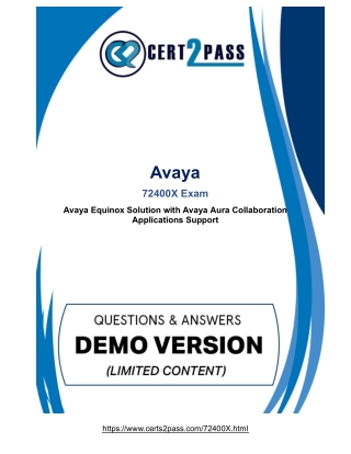 Avaya 72400X Exam Questions - Easy Way To Prepare (2021)