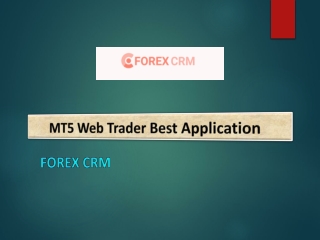 MT5 Web Trader Best Application