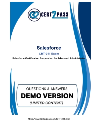 Salesforce CRT-211  Exam Questions - Right Preparation Method (2021)