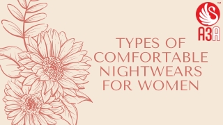 Types of comfortable nightwears for women