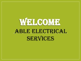Best Electrical Installation in Redhill