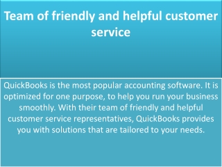 Team of friendly and helpful customer service