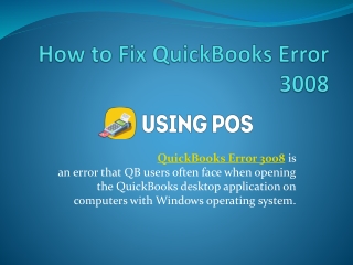 How to Resolve QuickBooks POS Error 3008