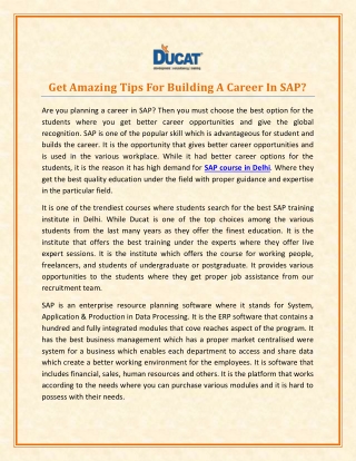 Join our advanced training Course to Polish Your SAP Skills