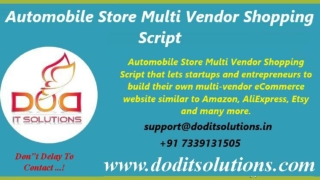 Best Readymade Automobile Store Script -  DOD IT Solutions