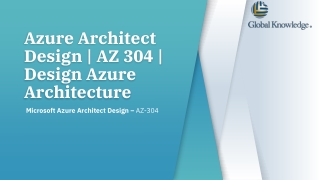 Azure Architect Design | AZ 304 | Design Azure Architecture