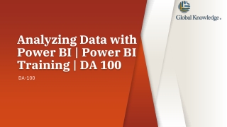 Analyzing Data with Power BI | Power BI Training | DA 100