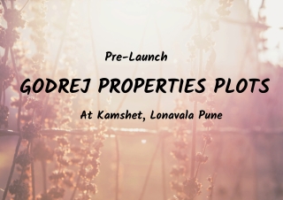 Godrej Plots Lonavala Kamshet Pune Brochure