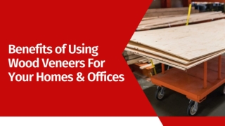 Benefits of Using Wood Veneers For Your Homes & Offices