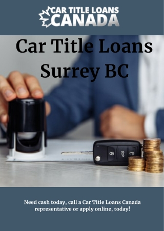 Car Title Loans Surrey BC