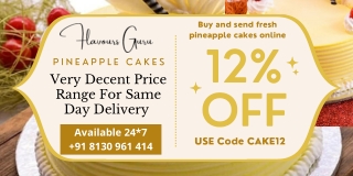 Order Delicious Pineapple Cakes Online in Gurgaon, Delhi NCR