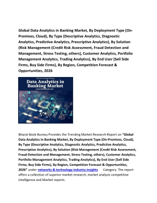 Global Data Analytics in Banking Market, By Deployment Type and Forecast to 2026